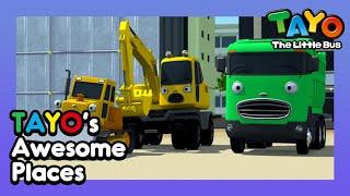 Construction site Strong heavy vehicles work place l Tayos Awesome Places l Tayo the Little Bus