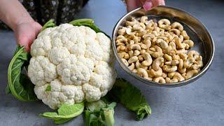 Cauliflower with cashews is better than meat Easy simple and delicious recipe