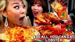 ALL YOU CAN EAT LOBSTER AT CAFE SIERRA at Universal Studios CA $90 ft. @VannieEats #RainaisCrazy