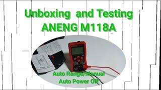 Unboxing  and Testing ANENG M118A Multimeter