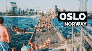 Oslo Norway  - Summer Walk - 4K60fps HDR - Walking Tour