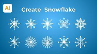 How to Create Snowflake in Adobe illustrator 2023  Illustrator Tutorial