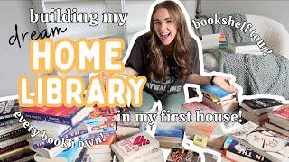 creating my DREAM reading room in my first house    *full bookshelf tour*