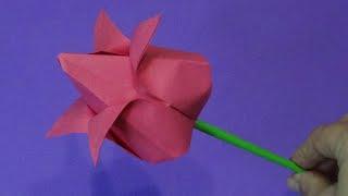 Как сделать тюльпан. Оригами. Мастер-класс.