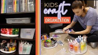 CRAFT SUPPLY ORGANIZATION  How to Organize All of Your Kids Craft Supplies + Aesthetic Organize