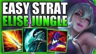 THIS ELISE JUNGLE STRATEGY MAKES CLIMBING LOW ELO EASY Best BuildRunes S+ Guide League of Legends