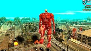 ESSE MOD É ABSURDO - TITÃ COLOSSAL no GTA ATTACK ON TITAN GTA SA