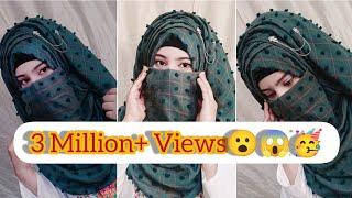 Hijab style with Niqab 2021  Full Coverage  Side layers Hijab Tutorial   Hijab Tutorial