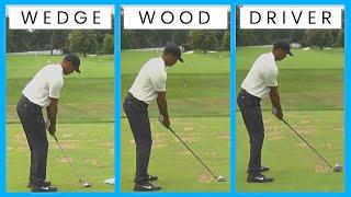TIGER WOODS Pure Wedge to Driver Swing Sequence 2019