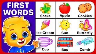 Babys First Words  Baby Learning Videos  Flash Cards To Learn First Words For Babies & Toddlers