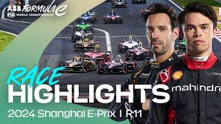 Overtakes touches and another LAST LAP battle   Shanghai E-Prix Race Highlights