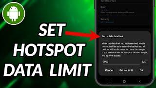 How To Set Mobile Hotspot Data Limit In Samsung