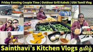 Friday Vibe Couple Time  Alphonso Mangoes   Outdoor Grilled Kabob  Sainthavis USA Tamil Vlog