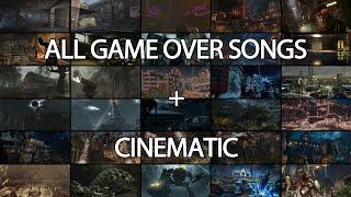 All CoD Zombie Game Over Songs w Cinematic Nacht - Tag