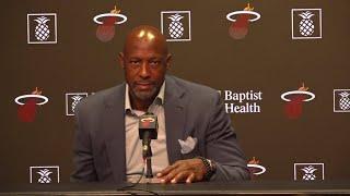 Press conference Heat legend Alonzo Mourning addresses the media