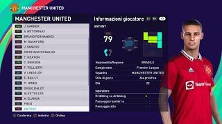 Manchester United 2022-23 #efootball23 Ps4 #Ps5 PES 2021 Player Faces Ratings eFutbal Option File