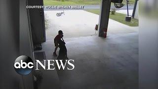 Boy Sneaks Into Neighbors Garage to Hug Dog