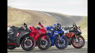 Aprilia RSV4 RR vs. Honda CBR1000RR vs. Suzuki GSX-R1000 vs. Yamaha YZF-R1 - Track Comparison Review