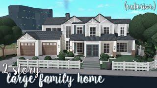 2 story large family home exterior ୨୧  bloxburg speedbuild  luminto