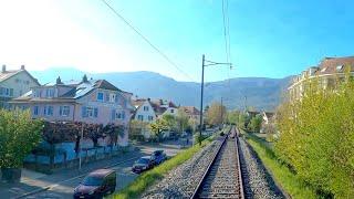  4K Solothurn - Oberdorf - Moutier cab ride Switzerland 04.2021