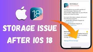 Solve Storage Issue After IOS 18 Beta 1 And Beta 2 Update In IPhone Or IpadLatest Method 2024