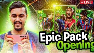 eFootball 24 Mobile Epic FC BARCELONA Pack Opening + Trying New Epics  LIVE