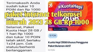 paket internet telkomsel murah 2023 28gb Rp 1000