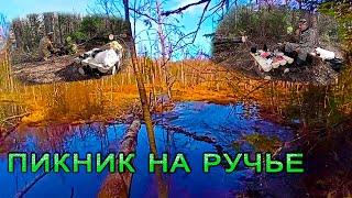 Пикник охота на ручье