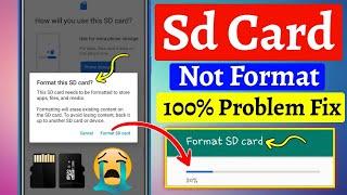 sd card format nahi ho raha hai kya kare  sd card format problem  sd card format 20% fix 100% sd