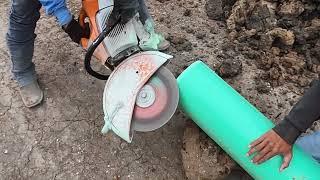 How to install under ground roof drain runoff using SDR 35 pipe.