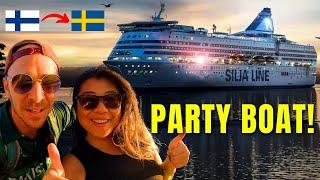 We took an OVERNIGHT PARTY BOAT from Finland to Sweden