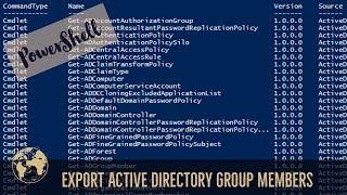 PowerShell Export Active Directory Group Members