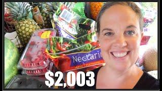 $2003 GROCERY HAUL for 12 people - one month