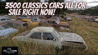 3500 Classic Cars all for sale right now  Australian wrecking yard walk  Amazing collection