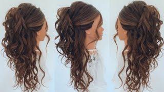 How To Half Up Half Down Volumous Bridal Hairstyle BridalBridesmaidsPromWedding Hairstyles
