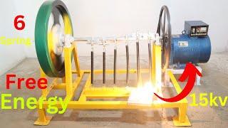 Build Flywheel Spring Machine Make Electricity Free Energy Generator 220v 15kw Alternator
