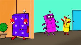 Its just a friend dont think negatively Numberblocks 6 - Numberblocks fanmade coloring story