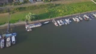 Leverkusen Hitdorf Hafen Rundflug