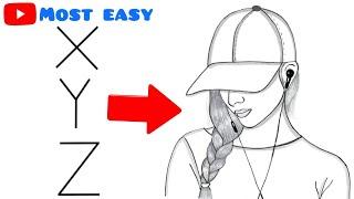 How to draw a girl with cap  Girl drawing easy step by step  Beautiful girl drawing for beginners