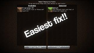 How to fix texturepacks not showing up all versions