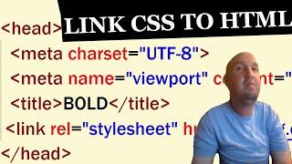 How to Link CSS to HTML on Visual Studio Code