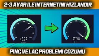 PROGRAMSIZ İNTERNET HIZLANDIRMA 2023  PİNG DÜŞÜRME 2023