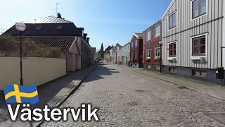 Beautiful old costal town walking tour of Västervik in Sweden.