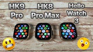 Top 3 Ultra Watch Clones Under $40 - HK9 Pro - HK8Pro Max - Hello Watch 3