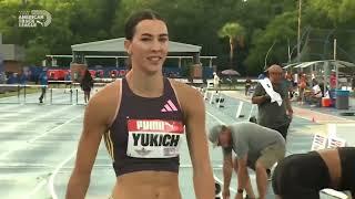 Alanah Yukich Takes Down Dalilah Muhammad In 400m Hurdles At Mike Holloway Pro Classic  RACE VIDEO