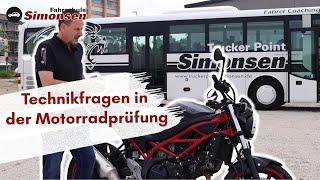 TECHNIKFRAGEN FÜR DIE MOTORRADPRÜFUNG 