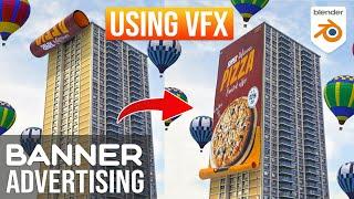 How To Create Banner Unroll CGI Ads Using VFX in Blender  Blender VFX Tutorial