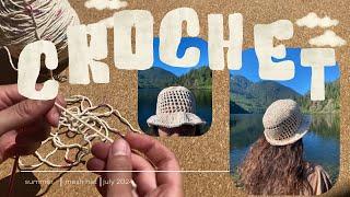 how to crochet mesh bucket hat