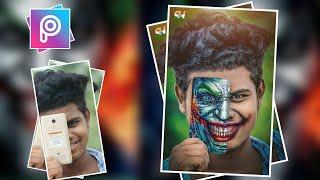 Picsart Joker face Look Photo Editing Tutorial  Joker face New Editing video  Cb Editing