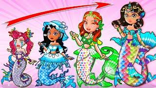 Paper Dolls NOW If Princesses Become The Little Mermaid  DIYs Paper Dolls Fashion 종이인형